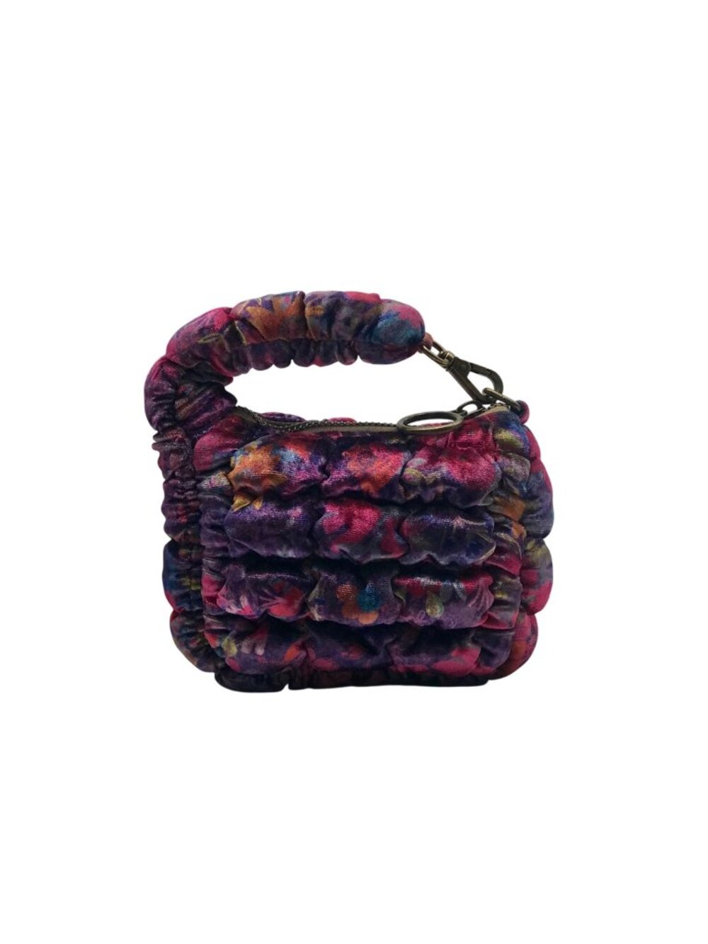 Natural Life Multi-Colored Gathered Fabric Mini Handbag